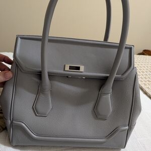 Elegant Gray Leather Purse.MODALU ENGLAND